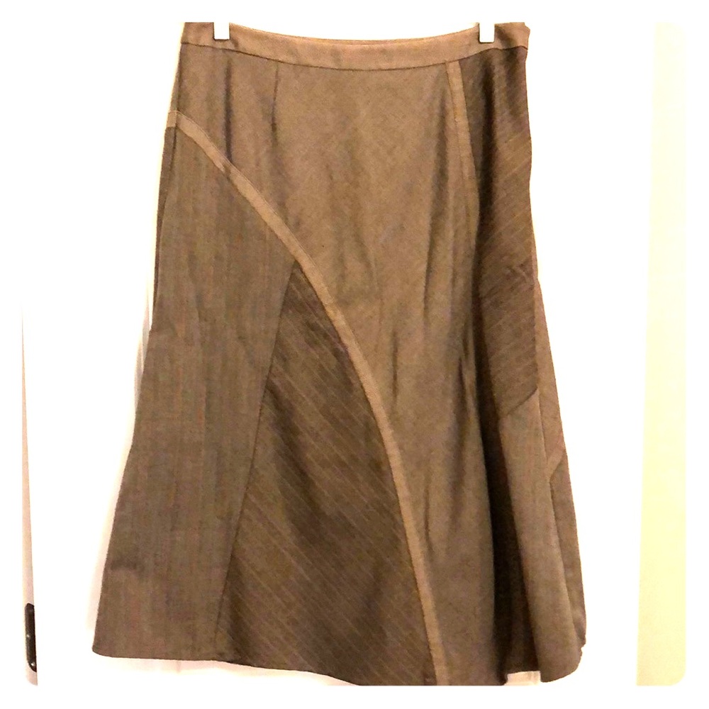 J.Jill midi skirt w abstract hem and mixed fabric